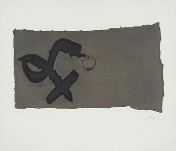 Antoni Tàpies, färgetsning, signerad HC.