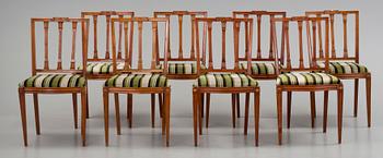 STOLAR, 8 st. Gustaviansk stil 1900-tal.