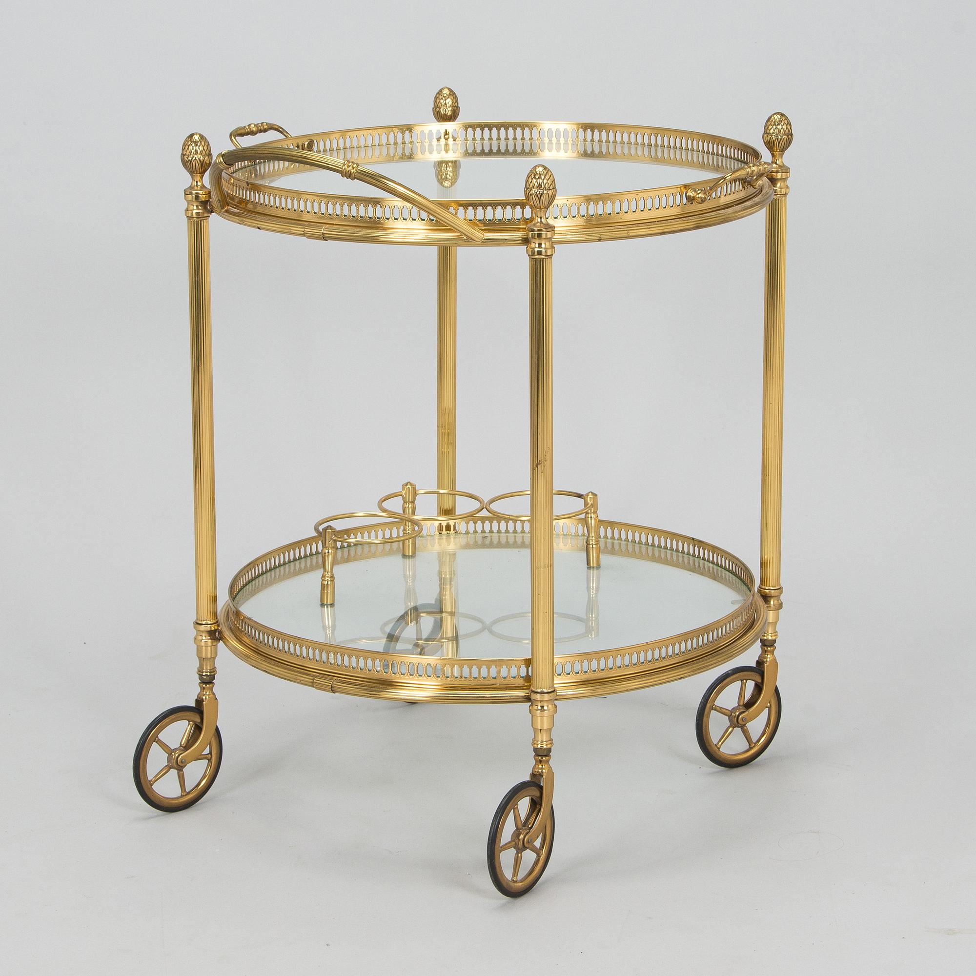 Serving trolley, mid-20th century.