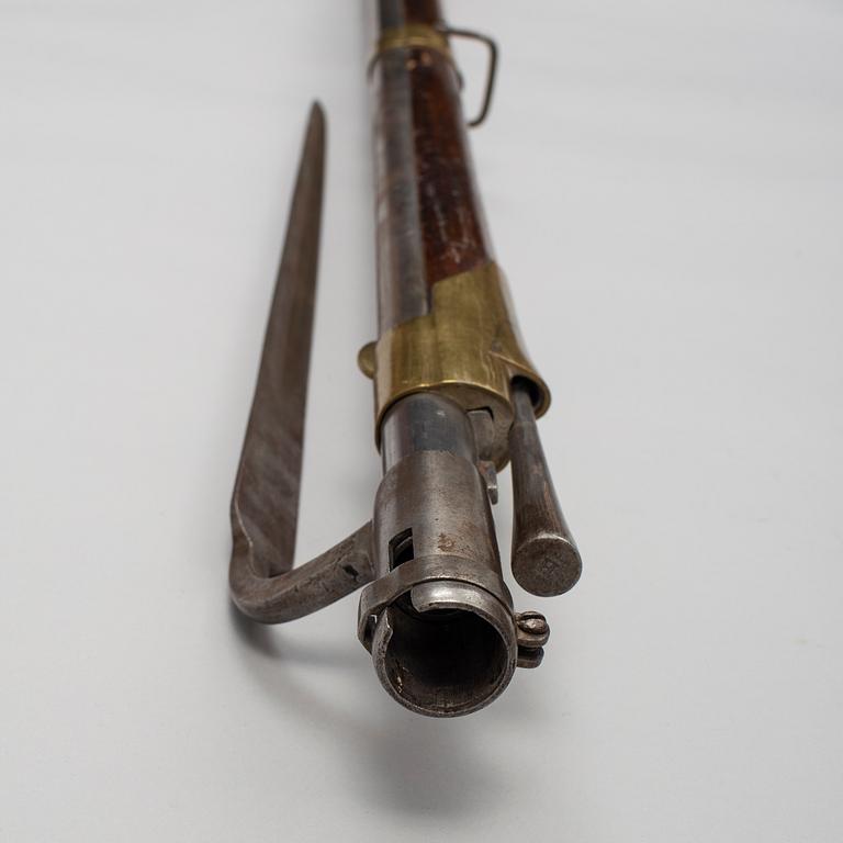 A Swedish percussion gun 1815-49 pattern.