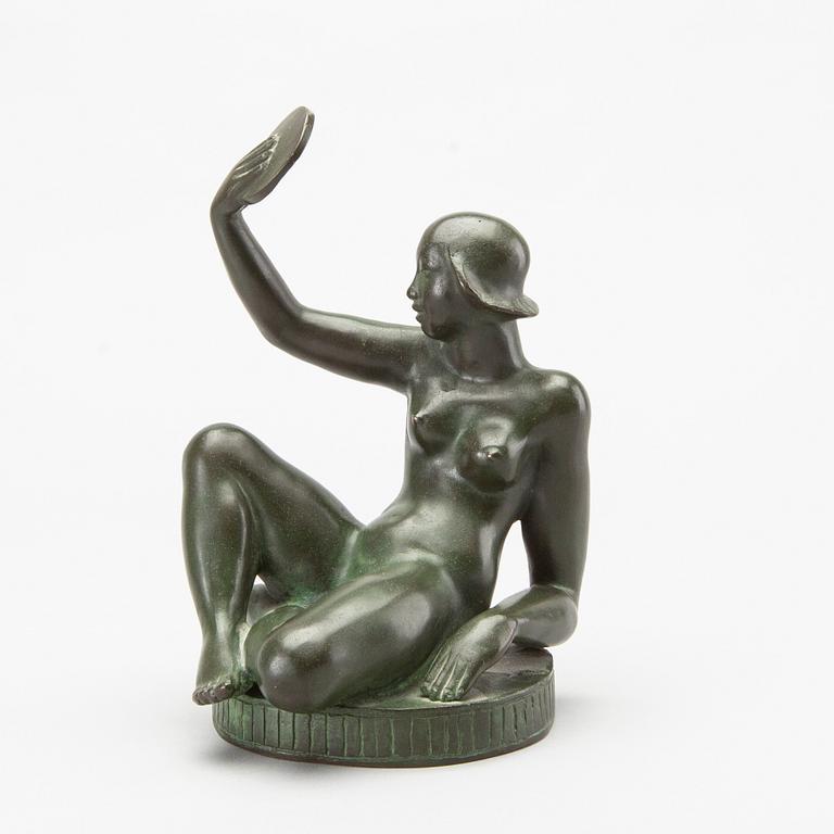 NILS FOUGSTEDT, skulptur, patinerad brons.