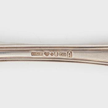 Bestickservisdelar, 18 st, bl.a. Pehr Blommert, Gävle 1825.