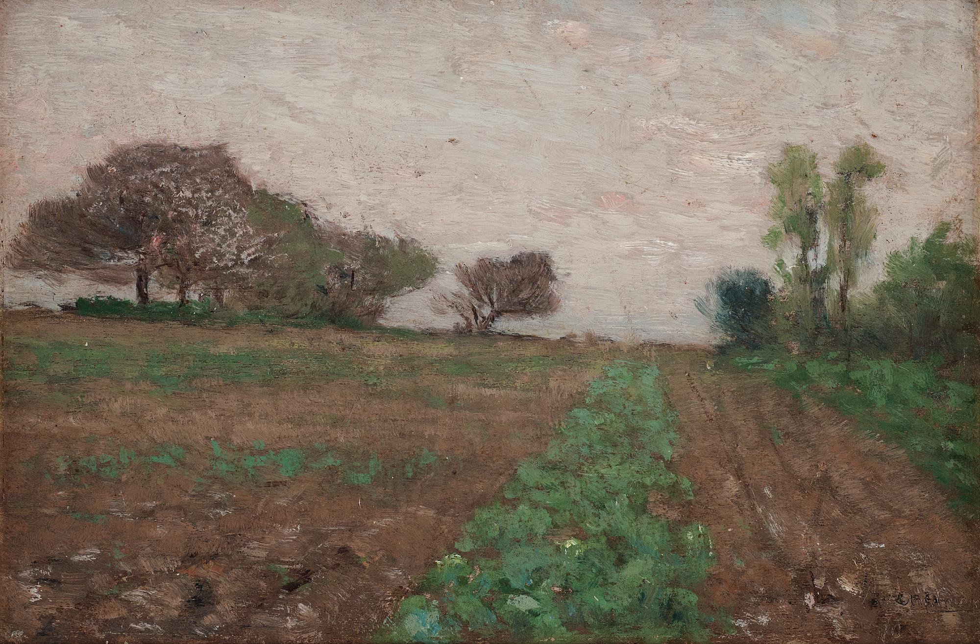 Axel Lindman, "Motiv från Barbizon".