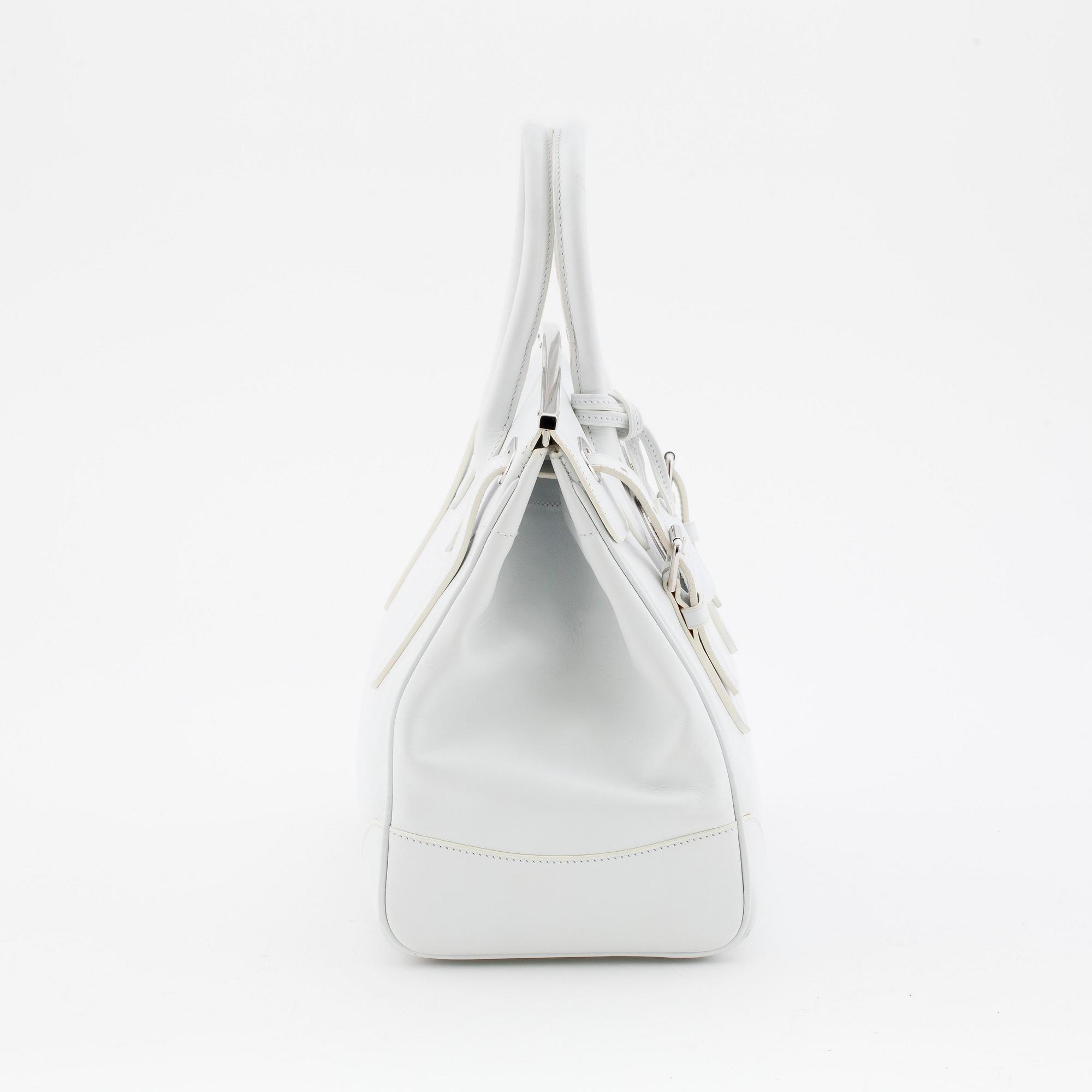RALPH LAUREN, a white leather handbag, "Ricky bag".