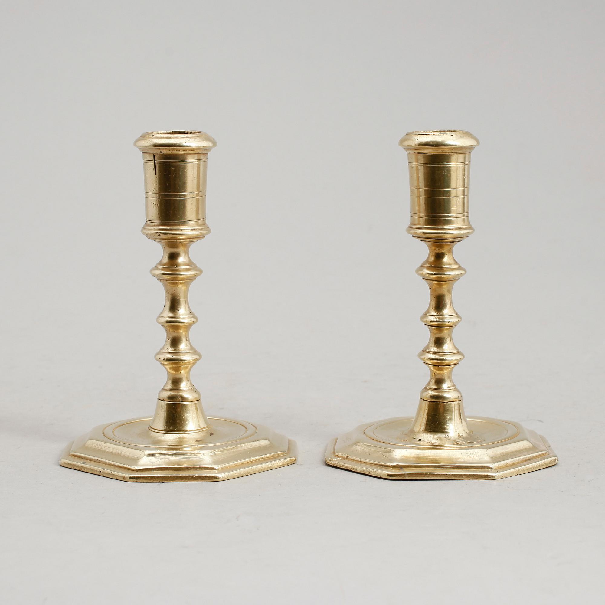 LJUSSTAKAR, 1 par, barock, 1700-tal.