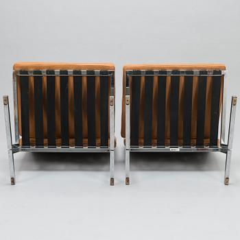 TOIVO KORHONEN and ESKO PAJAMIES, A pair of 1960s easy chairs, model TU-640, 'Seta Palatuoli', for Merva, Finland.