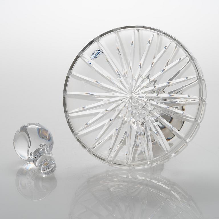 Carr's Ship's Decanter, cut crystal with a sterling silver collar, Sheffield, England 2001.