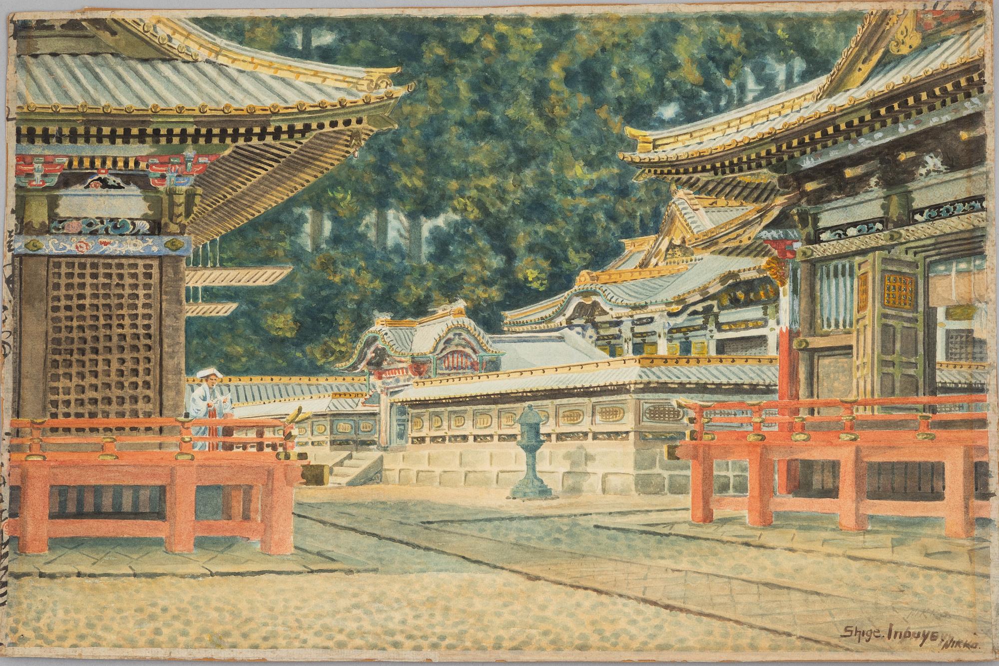 Shige. Inouye, "Nikko temple" and Numabe "Mount Fuji".