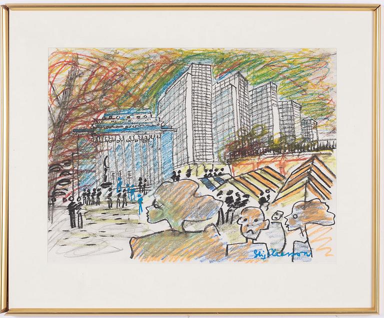 Stig Claesson, View over Hötorget.