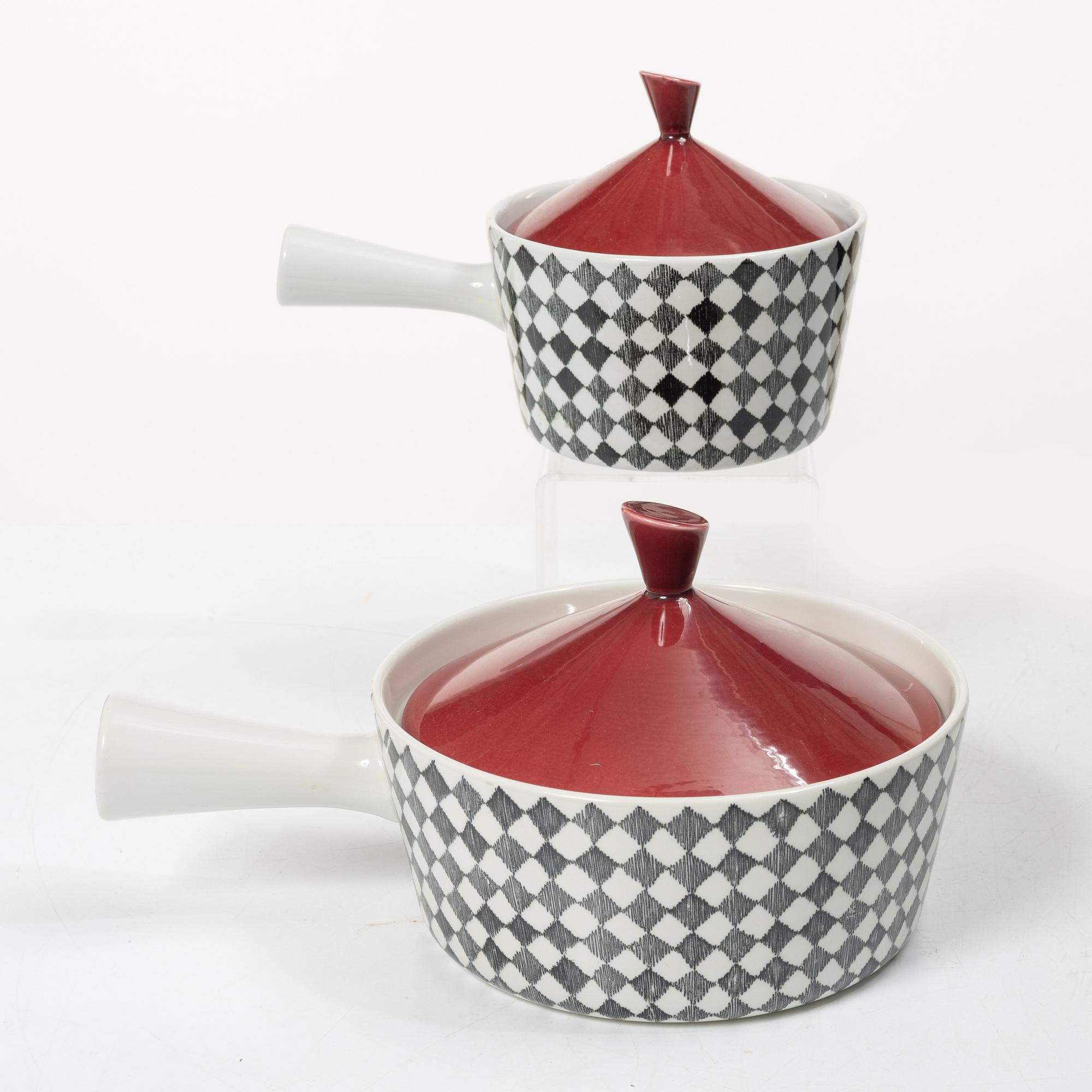 Gunnar Nylund, Service pieces, 12 pcs, porcelain, "Gratina", Rörstrand.