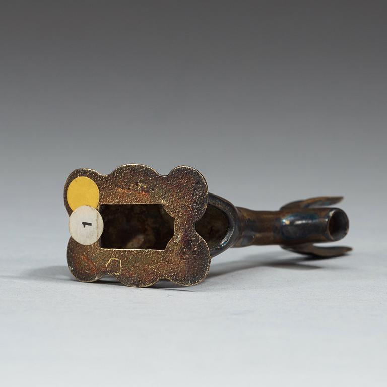 An Ordo bronze figure of a reclining deer, Warring States (481 BC-221 BC).