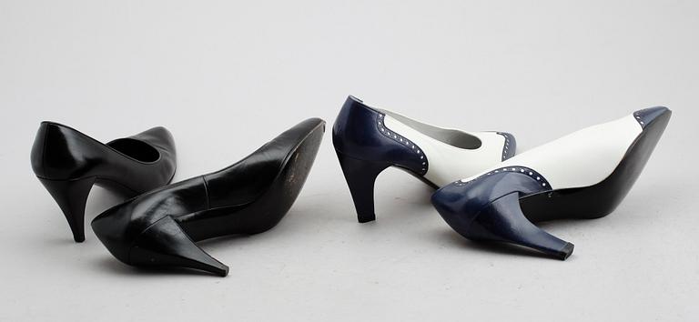 SKOR, 1 par, Bruno Magli samt SKOR, 2 par, Charles Jourdan.