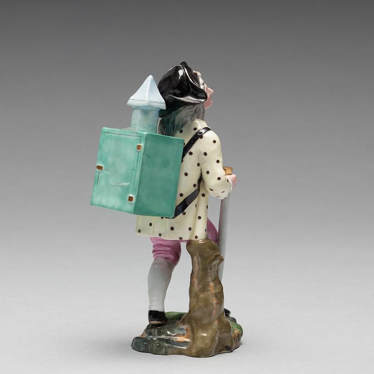 FIGURIN, porslin. "Höchstliknande märke", 1800-tal.