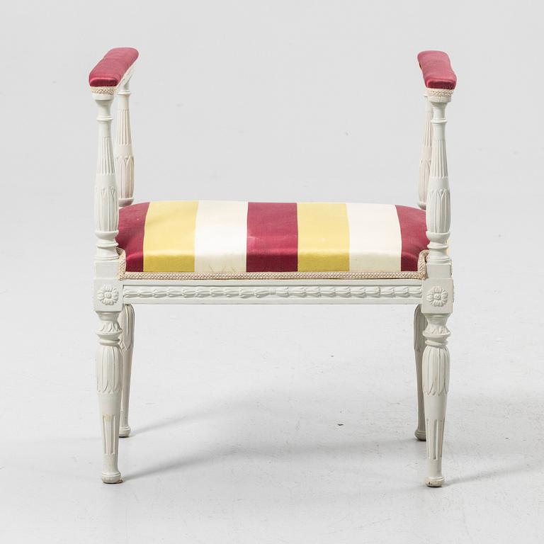 Late Gustavian banquet bench, circa 1800.
