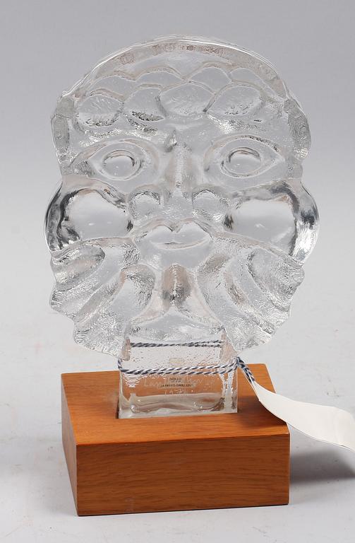 SKULPTUR, glas, Lars Hellsten, Skruf, sign o dat 1971.