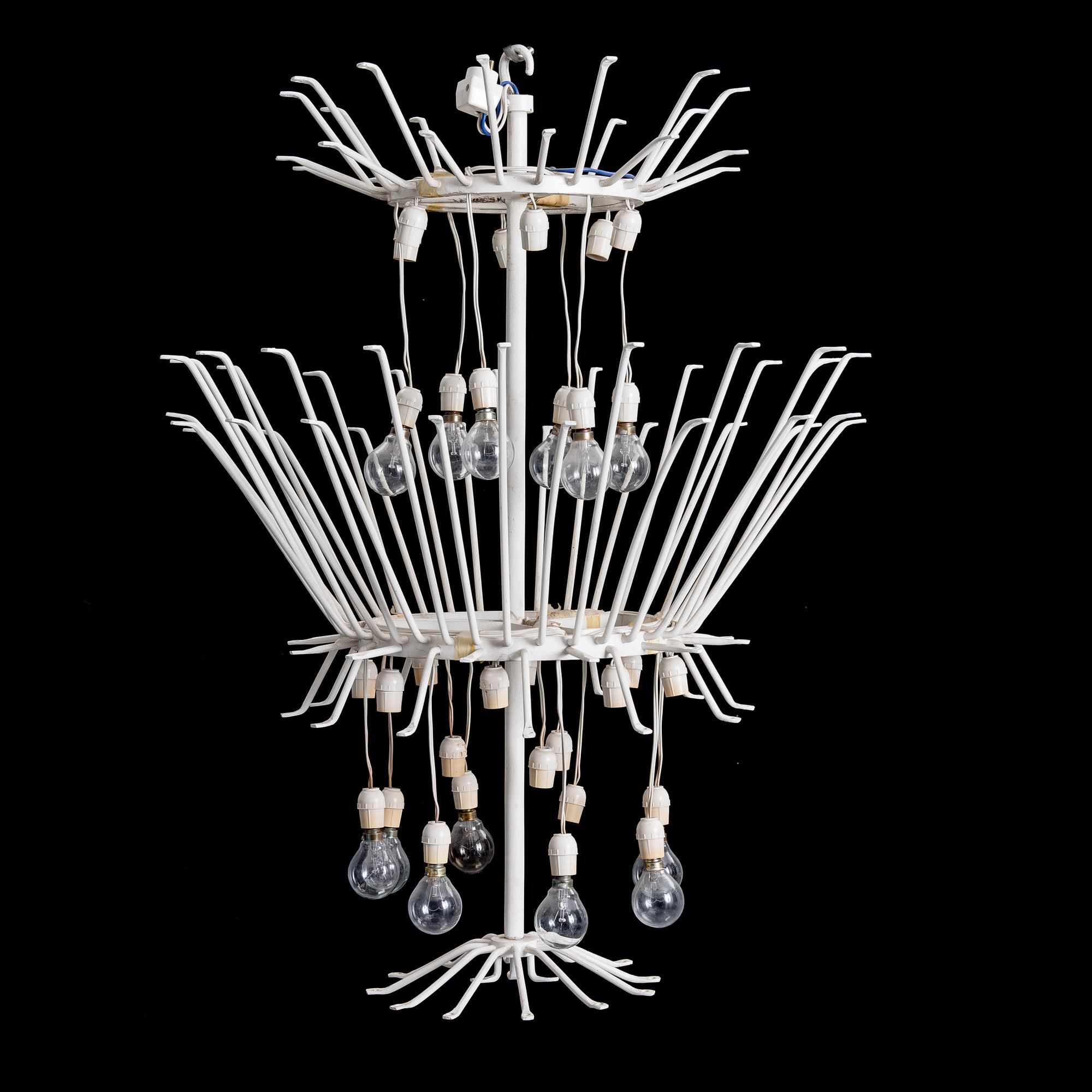 CARLO SCARPA, takkrona, Venini, 1900-talets mitt. Höjd ca 110 cm.