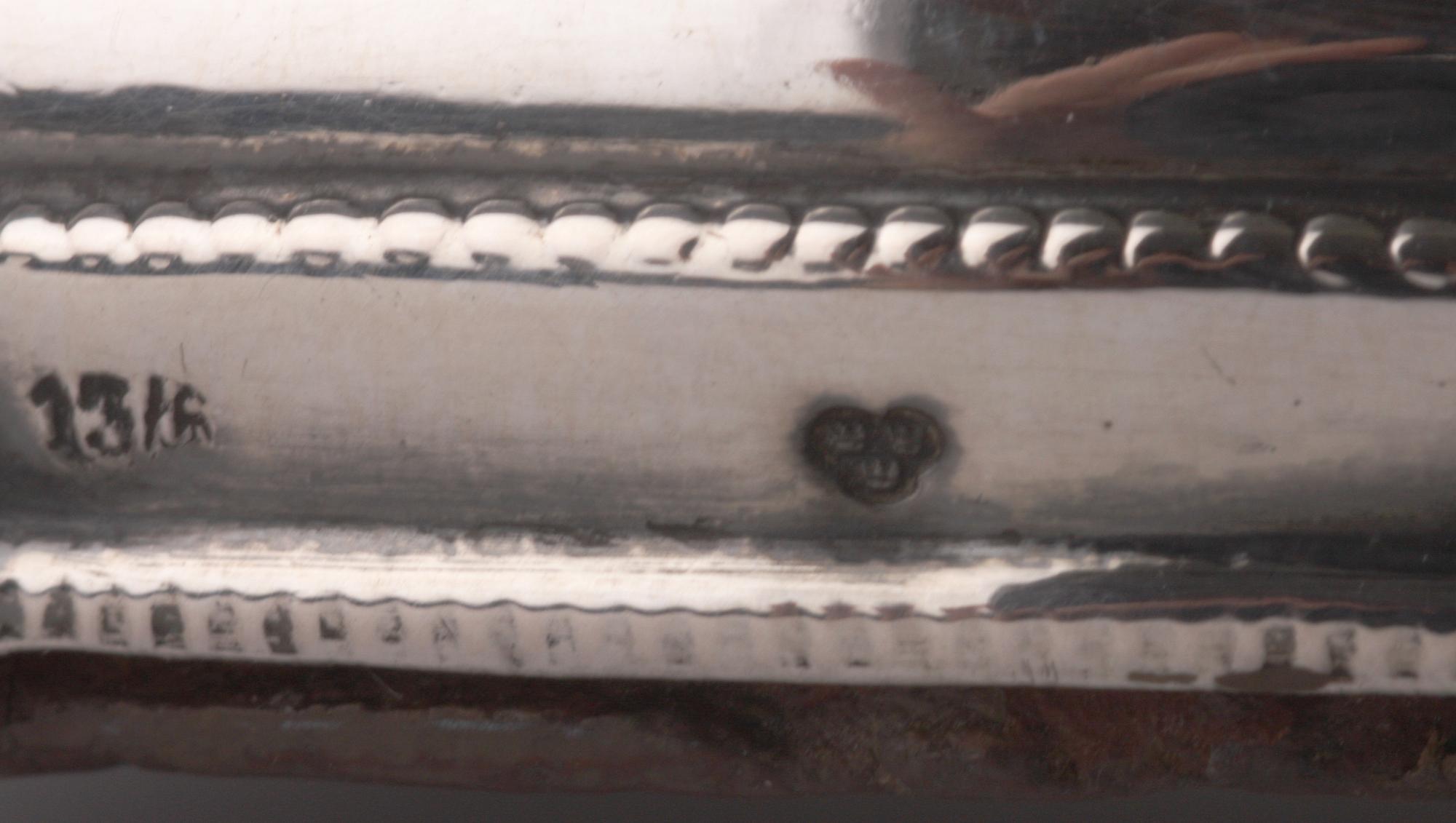 LJUSSTAKAR, ett par, silver, Sverige.