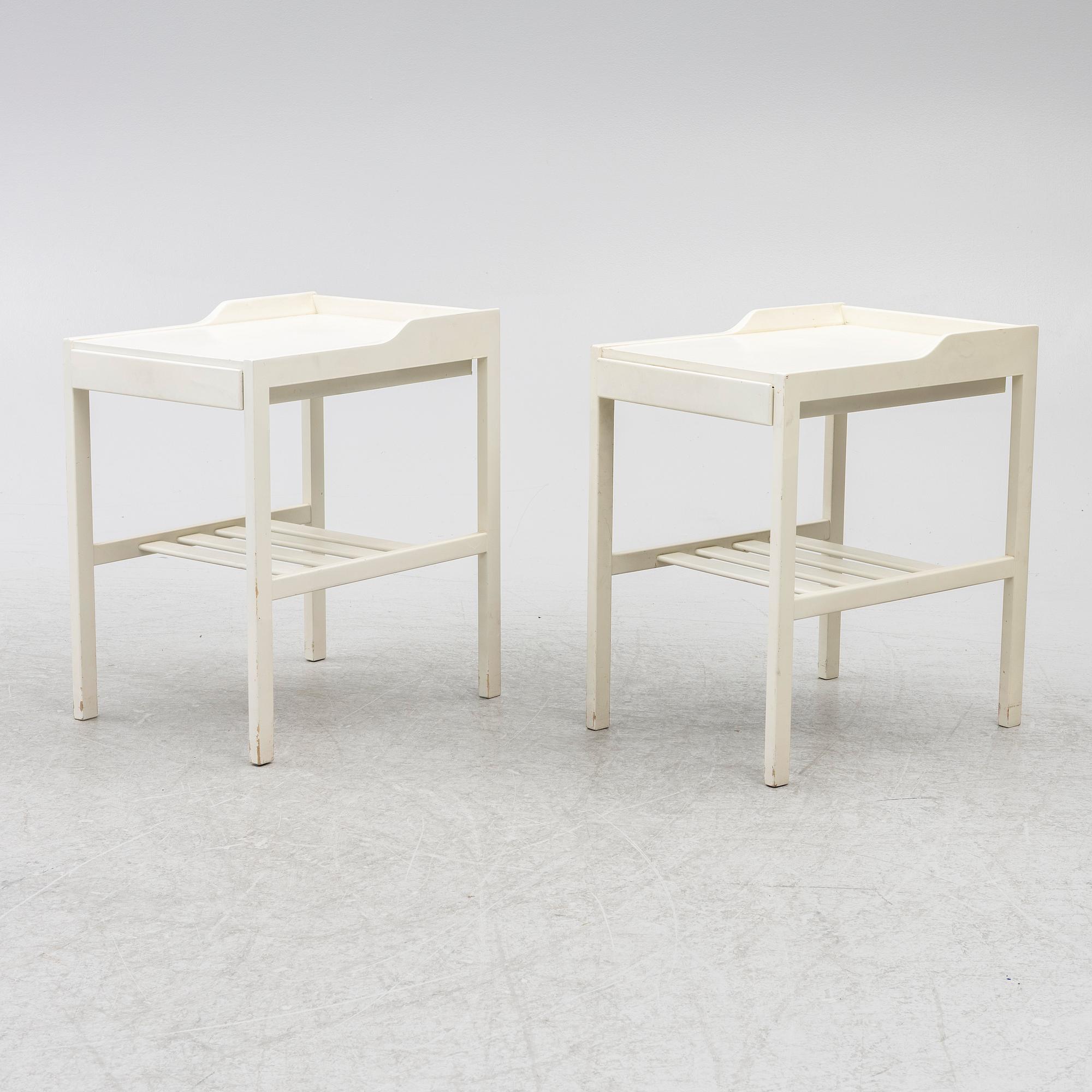 Bertil Fridhagen, bedside tables, a pair, Bodafors, 1960s.