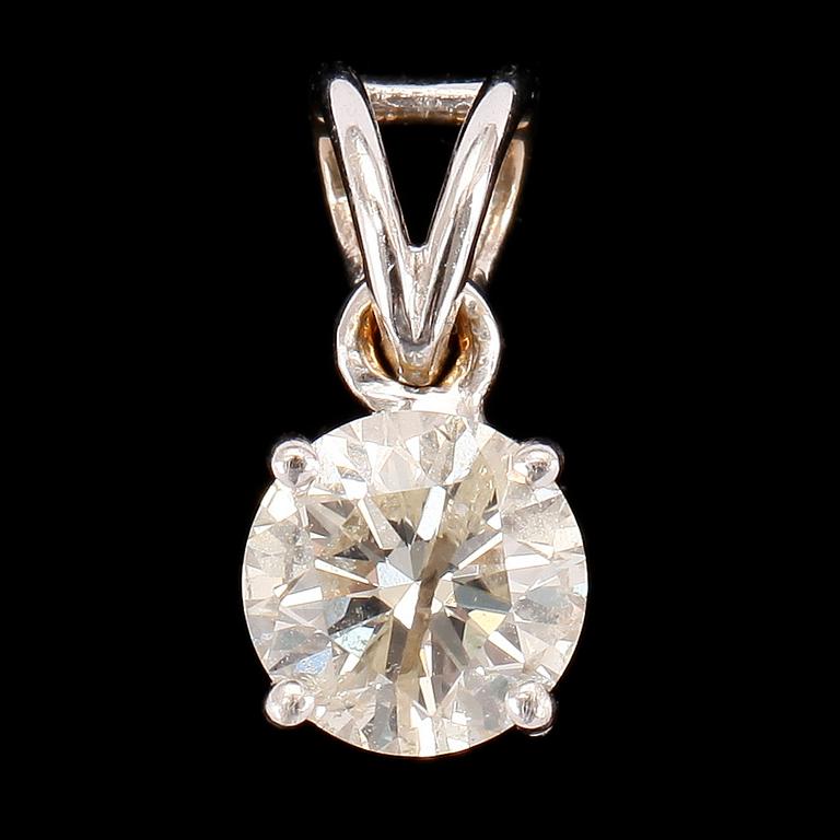 HÄNGE, 18k vitguld med briljantslipad diamant ca1,00ct.