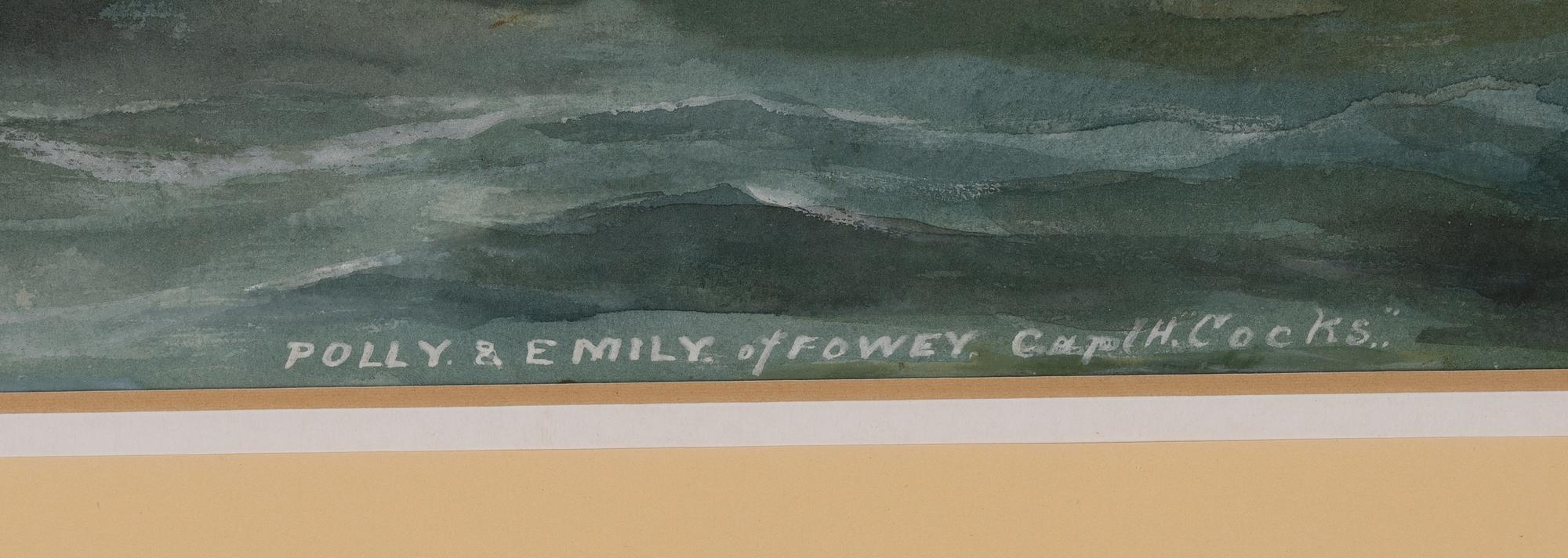 Reuben Chappell, Toppsegelskonaren "Polly och Emily" i hårt väder.