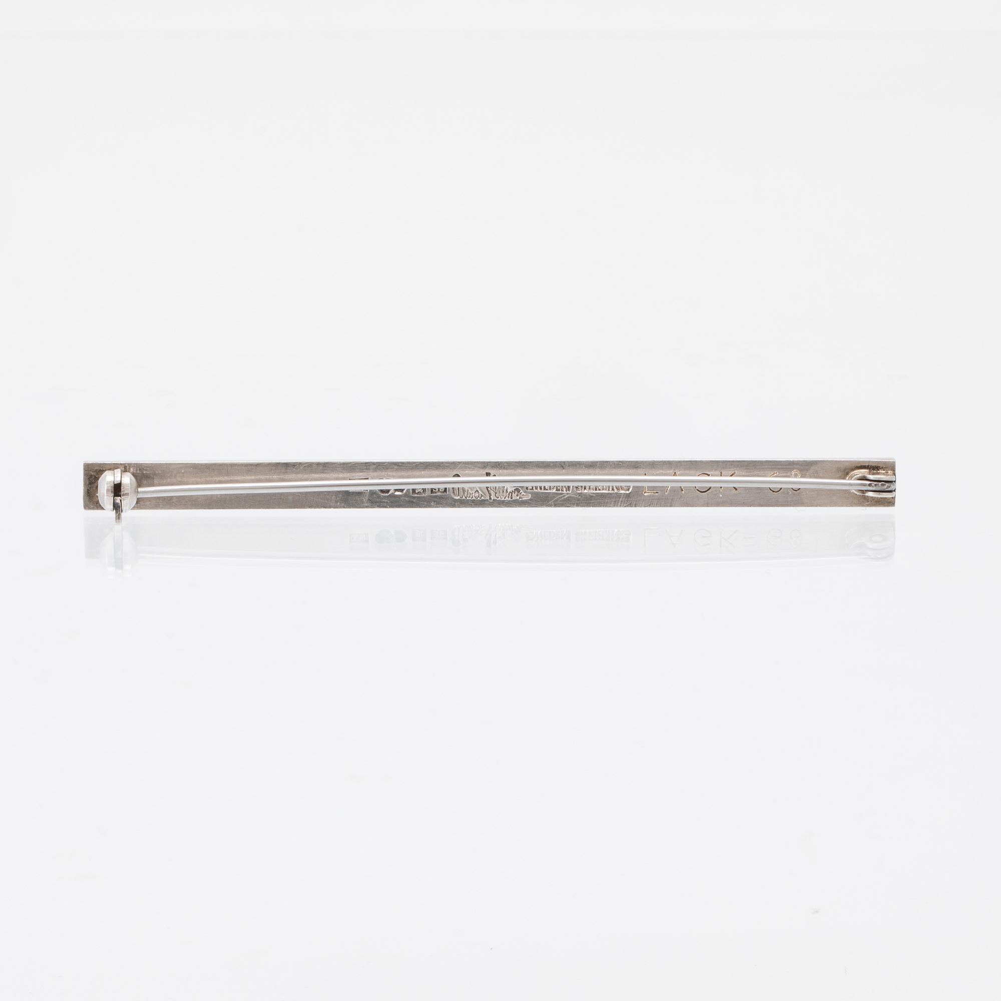 Wiwen Nilsson, brosch silver Lund 1968.