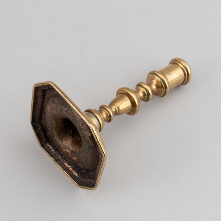 LJUSSTAKE, brons, 1600-tal.