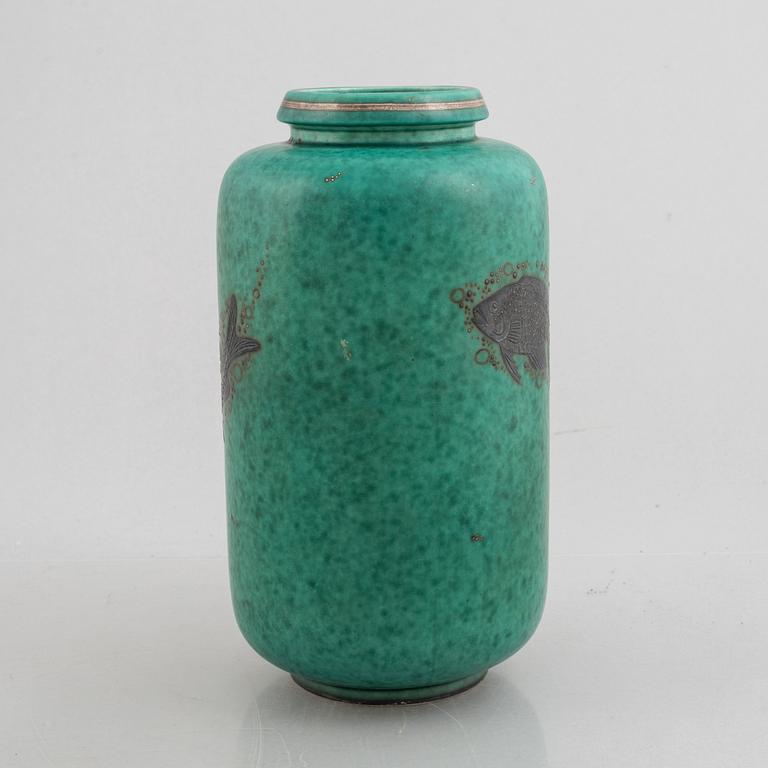 Wilhelm Kåge, an 'Argenta' stoneware vase, Gustavsberg.