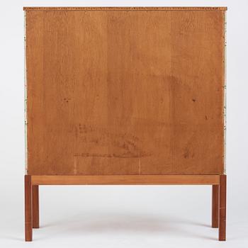 Josef Frank, a Swedish Modern chintz covered oak cabinet, Svenskt Tenn Sweden, probably 1930s-1940s.