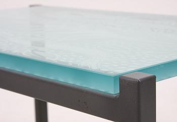 SKULPTUR/BORD, glas och metall, Ulrica Hydman-Vallien Kosta Boda.