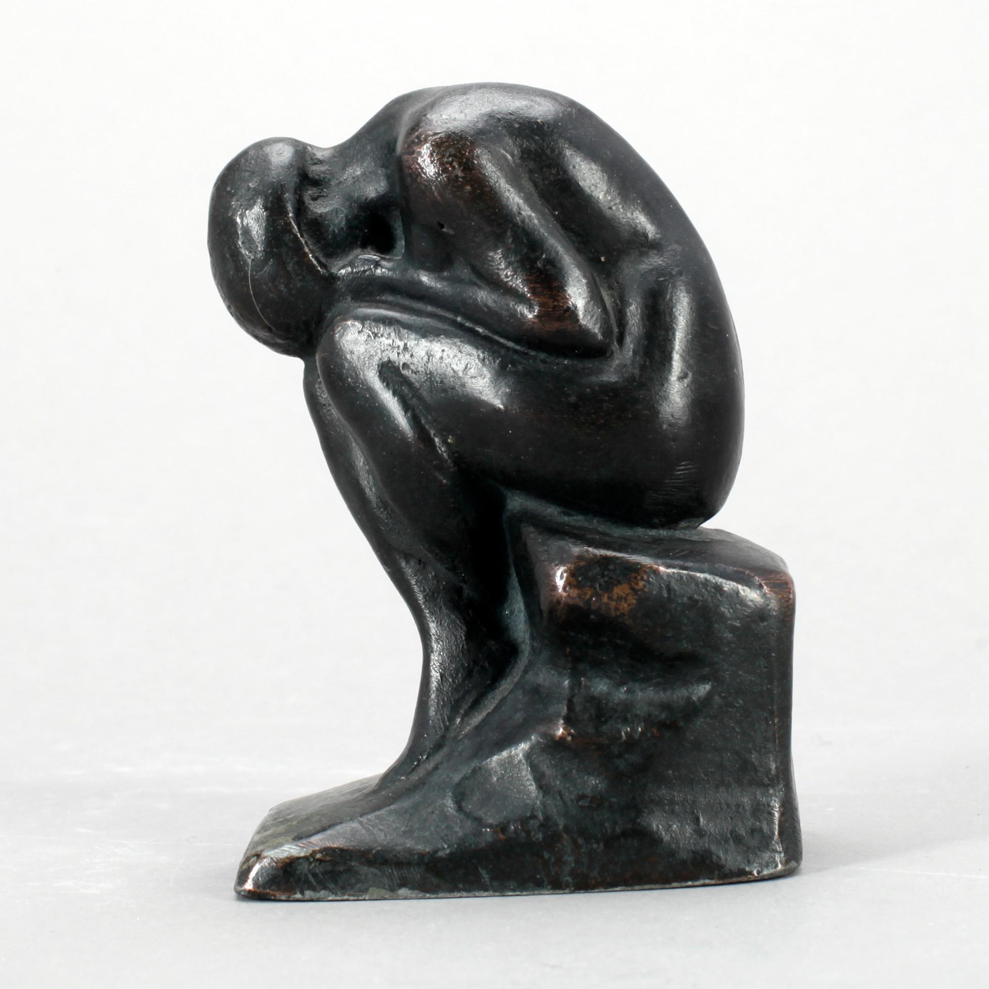 HALVAR FRISENDAHL, skulptur, brons, sign. Saknar gjutarstämplar.