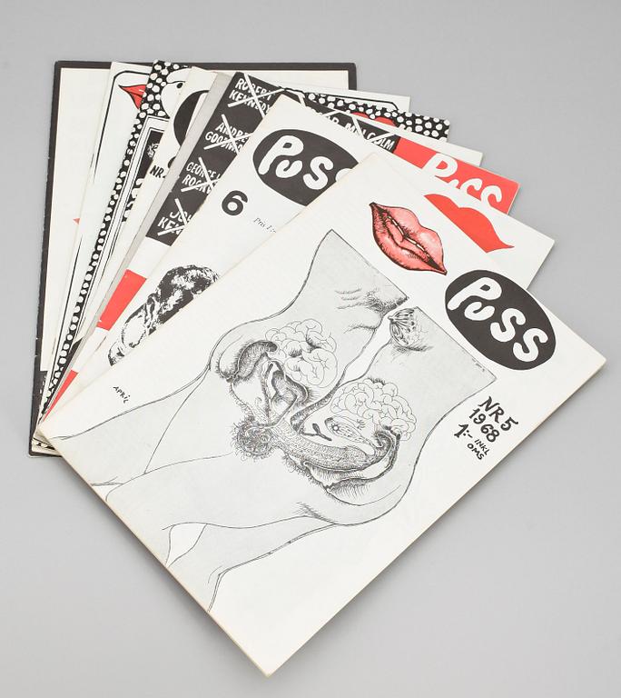 LARS HILLERSBERG, tidningar, 8 st, "Puss".