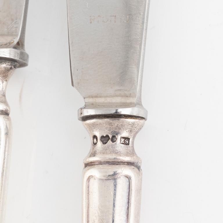 Cutlery service, silver, 95 pieces, model "Haga", Skandia/Hultman, Stockholm, various years between 1937-1957.