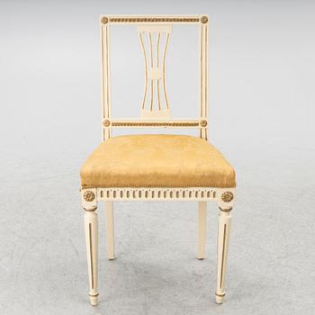 Four Gustavian chairs, Sweden, around 1800.