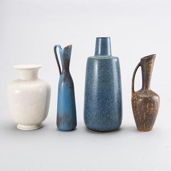 4 Stoneware pieces, Rörstrand, Gunnar Nylund and Carl-Harry Stålhane.