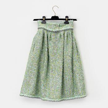 Chanel, kjol, "Iri tweed", storlek 34.