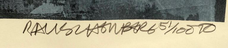 ROBERT RAUSCHENBERG, silkscreen signed dated and numbered 70 51/100.