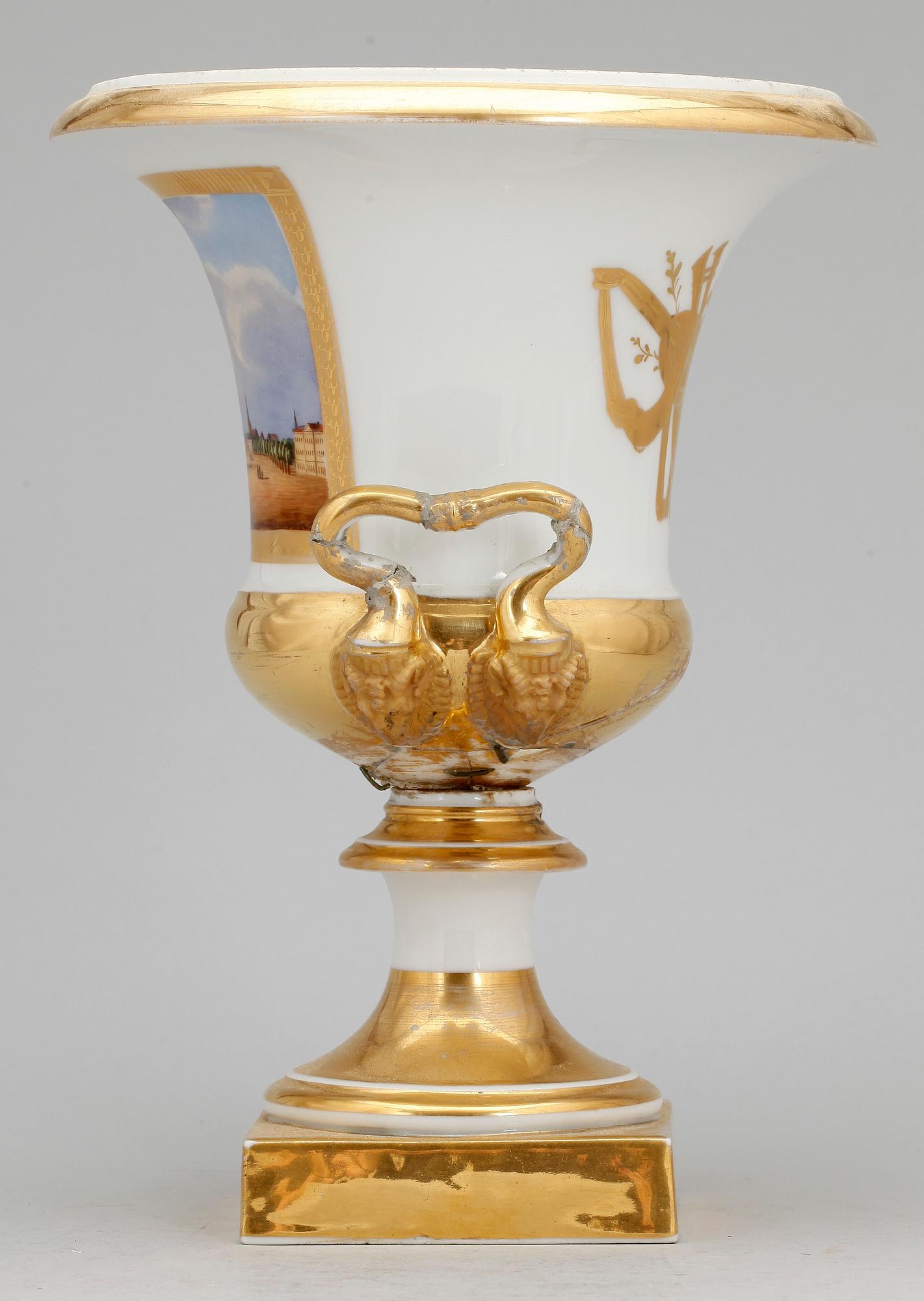 URNA, porslin, Empir, 1800-tal.