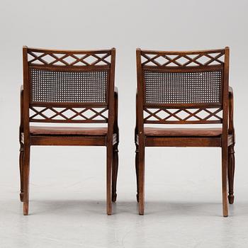 A pair of oak armchairs from Nordiska Kompaniet, early 20th Century.