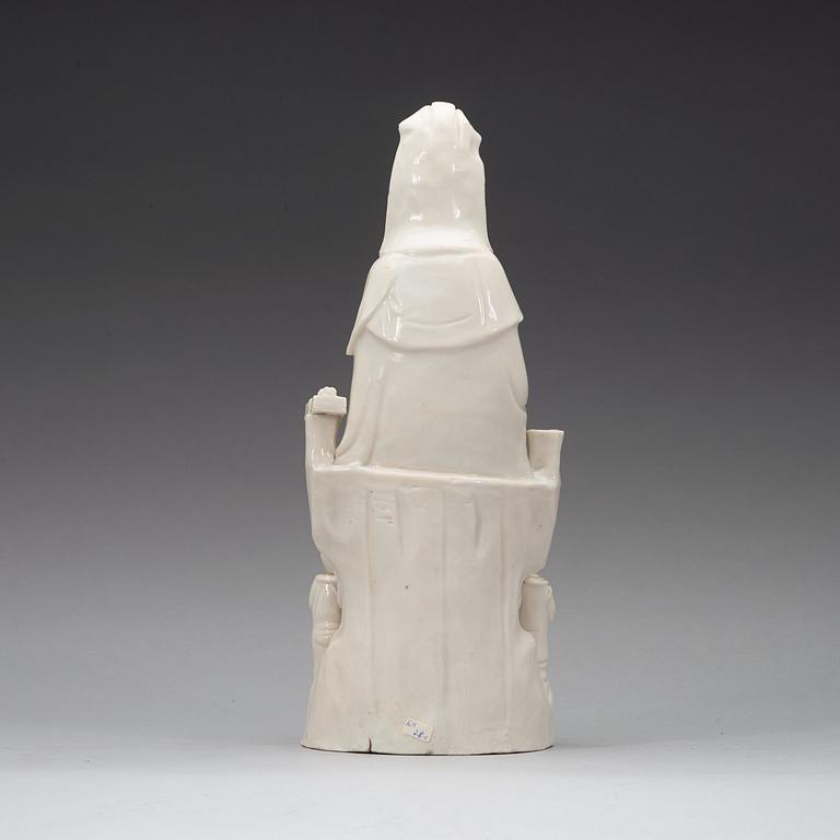 GUANYIN, blanc de chine. Qingdynastin, 1700-tal.