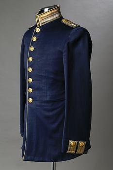 UNIFORM och KÄPPI, m/1886. Sverige. För fanjunkare vid infanteriet, Dalregementet. 1900-talets början.