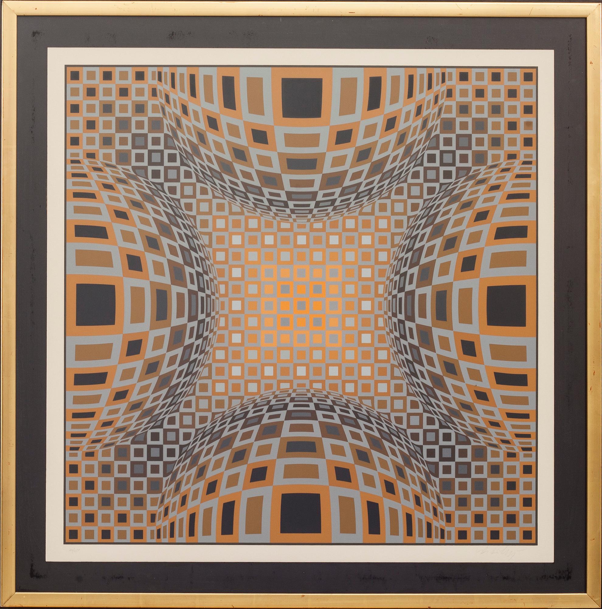 VICTOR VASARELY, färglitografi. Signerad och numrerad 73/250.