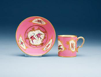 785. A 'Sèvres' cup and saucer, 18th Century.