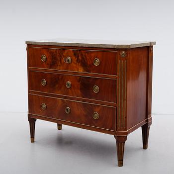 BYRÅ, gustaviansk stil, 1800-talets mitt.