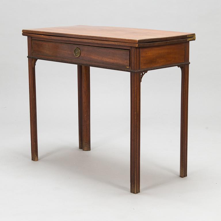 A Gustavian card table around 1800.