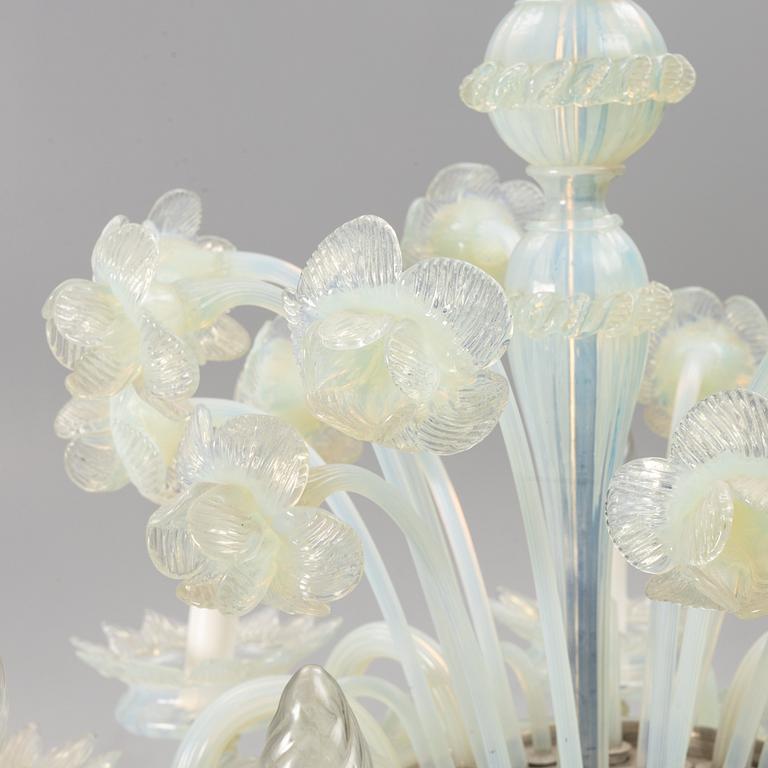 Chandelier and sconces, a pair, Italy, second half of the 20th century.