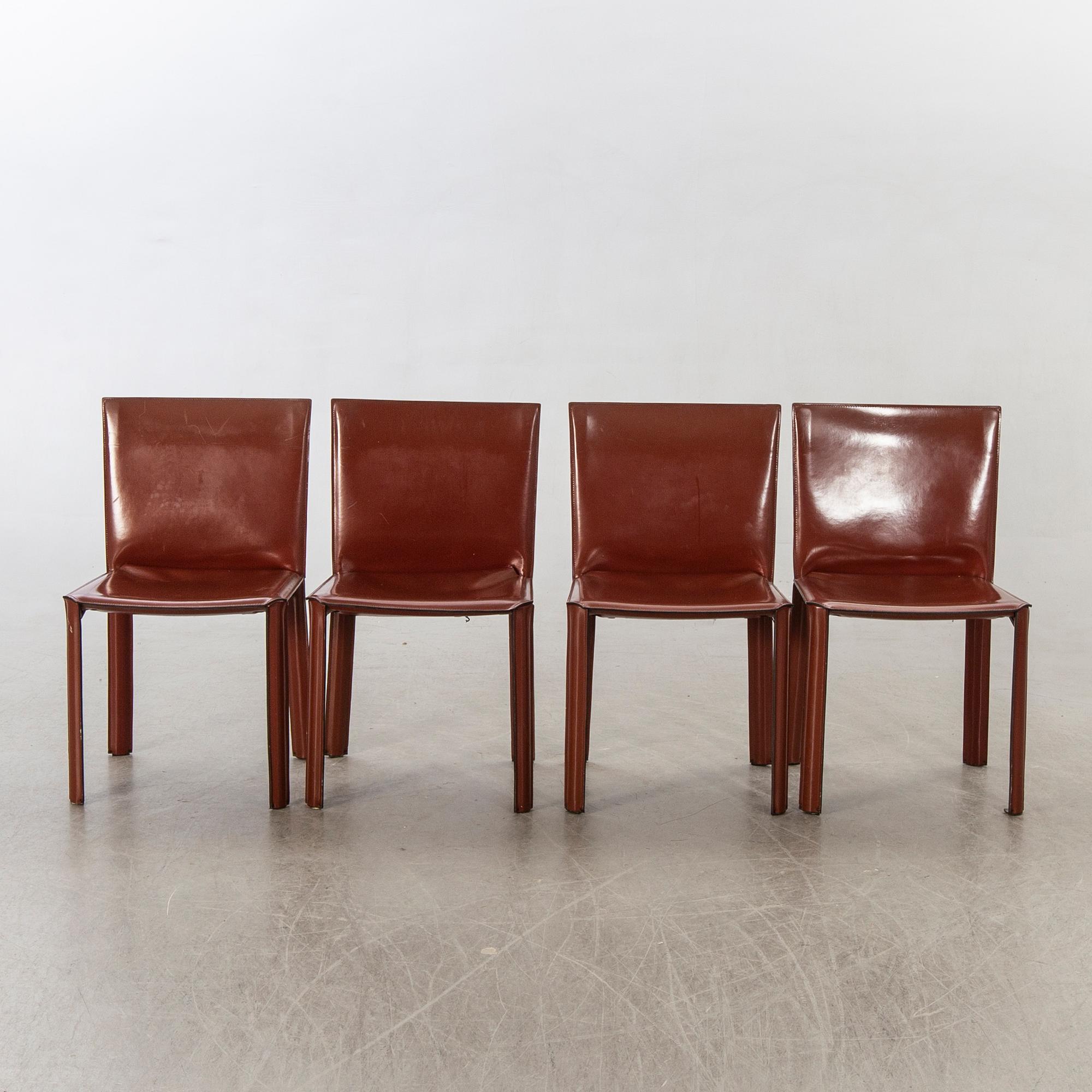 De Couro stolar 4 st Brasilien 1980-tal.