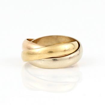 RING, 18K guld, "Trinity", Cartier. Vikt 5,9 g.
