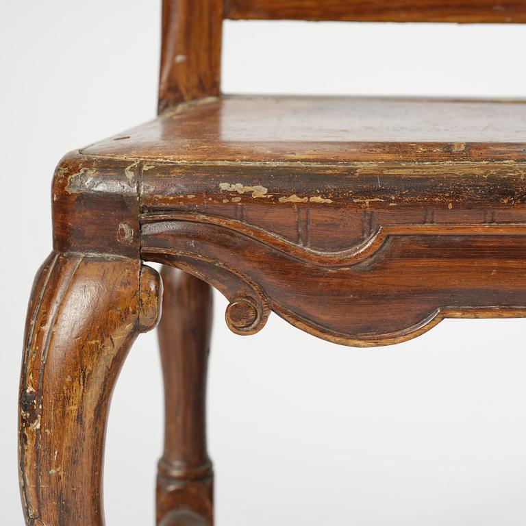 Stolar, ett par, Stockholmsarbeten, 1700-talets mitt, Senbarock.