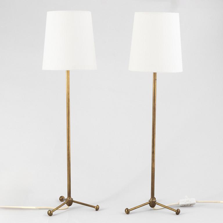 A pair of Swedish Modern table lamps, 1940s-50s.