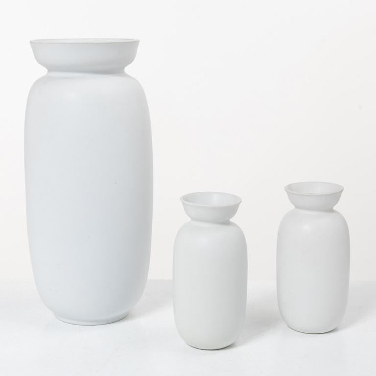 Stig Lindberg, vases, "Grazia", 3 pcs, Gustavsberg.